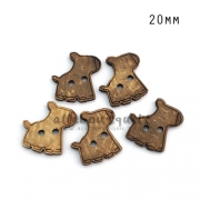 กระดุมไม้ น้องยีราฟ (5ตัว)